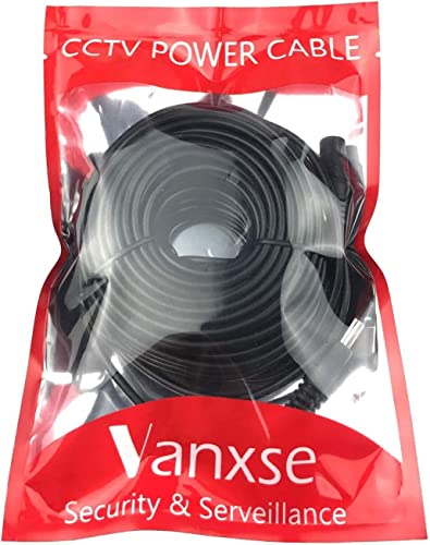 Vanxse Cctv 10M(30Ft) 2.1X5.5Mm Dc 12V Power Extension Cable For Cctv Security Cameras Ip Camera Dvr Standalone #TOP6