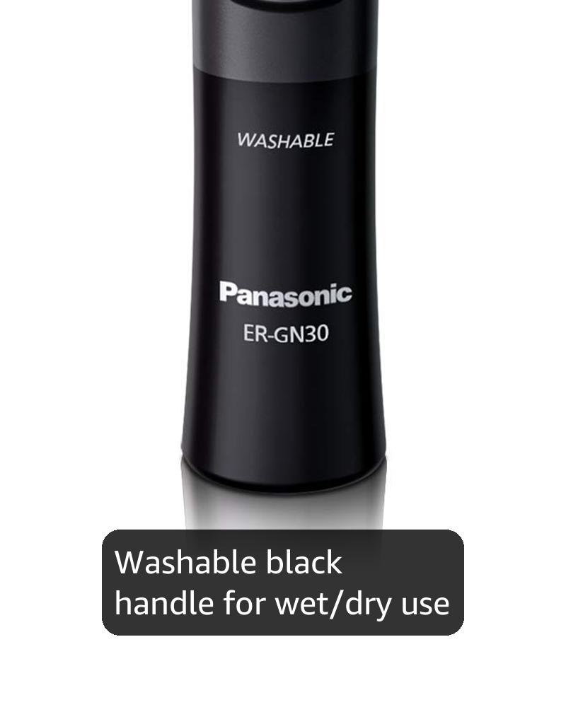 Panasonic Men’s Ear and Nose Hair Trimmer, Wet Dry Hypoallergenic Dual Edge Blade - ER-GN30-H