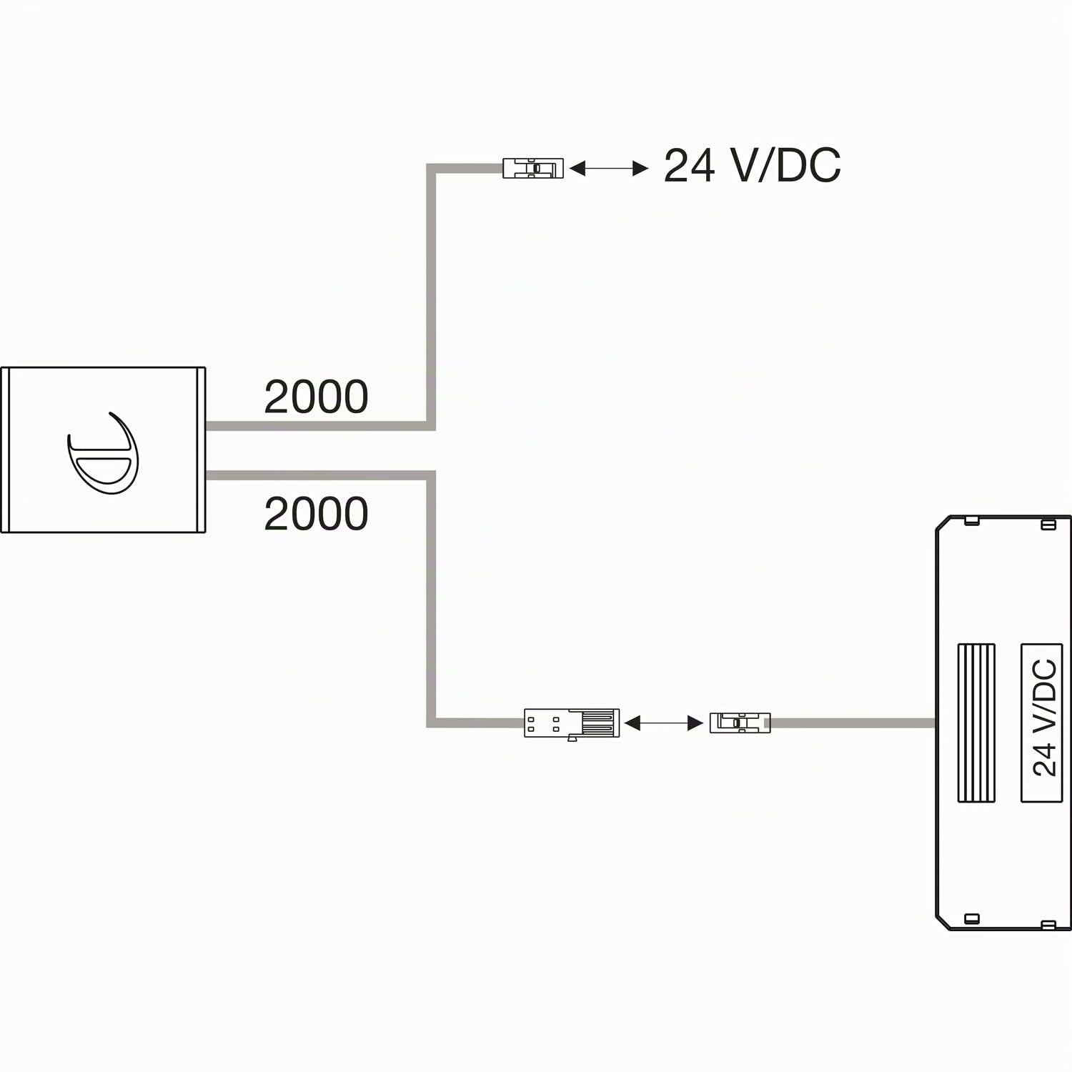 DOMUS LINE Dotti-IR Interrupteur de porte infrarouge avec 2 fonctions, 12/24 V/DC, 36/72 W, argent/noir
