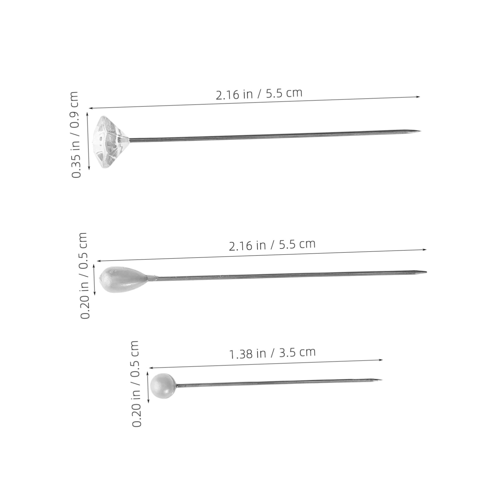 VILLCASE 300Pcs Flat Head Sewing Positioning Pins Crafting and Quilting Marker Needles for Precise Alignment DIY Projects Dressmaking and Other Crafts