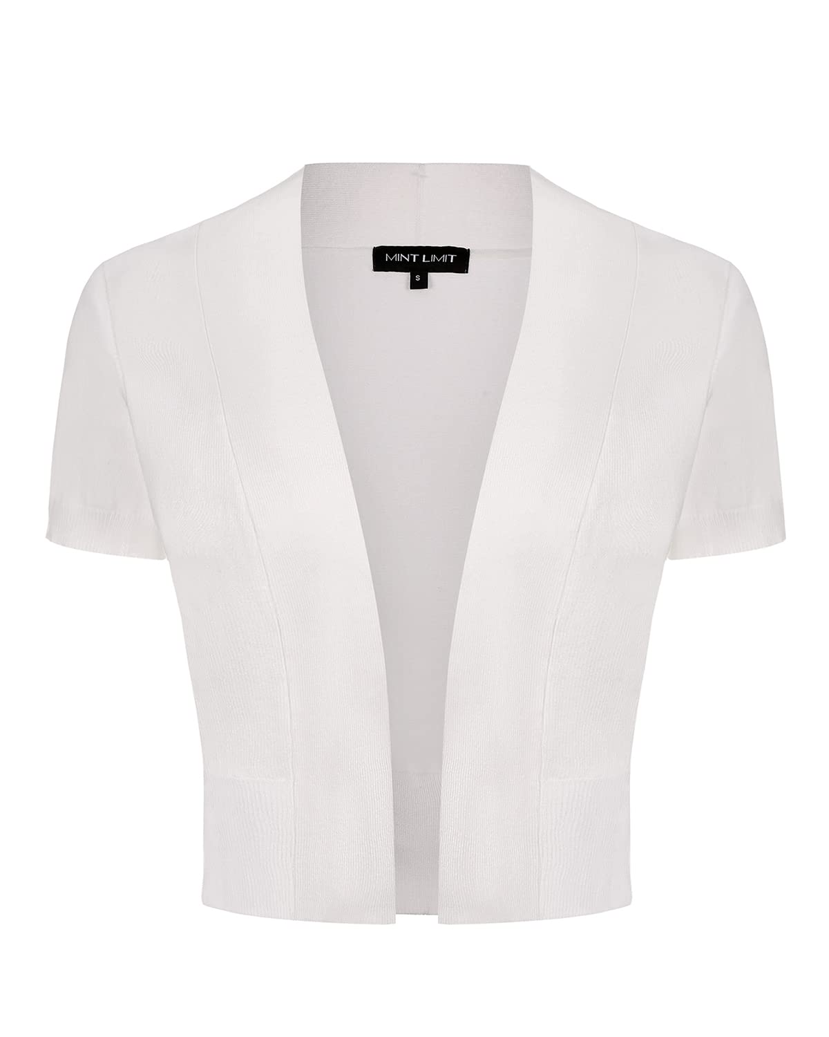 MINTLIMIT Women Shrug Bolero Open Front 3/4 Sleeve Cropped Cardigan Sweater