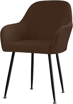 OWOW Chairs Covers for Dining Room, Curved Back Chair Slipcovers with Armrest, Vanity Swivel Armchair Cover Removable Washable for Dining Room Wedding Party Hotel