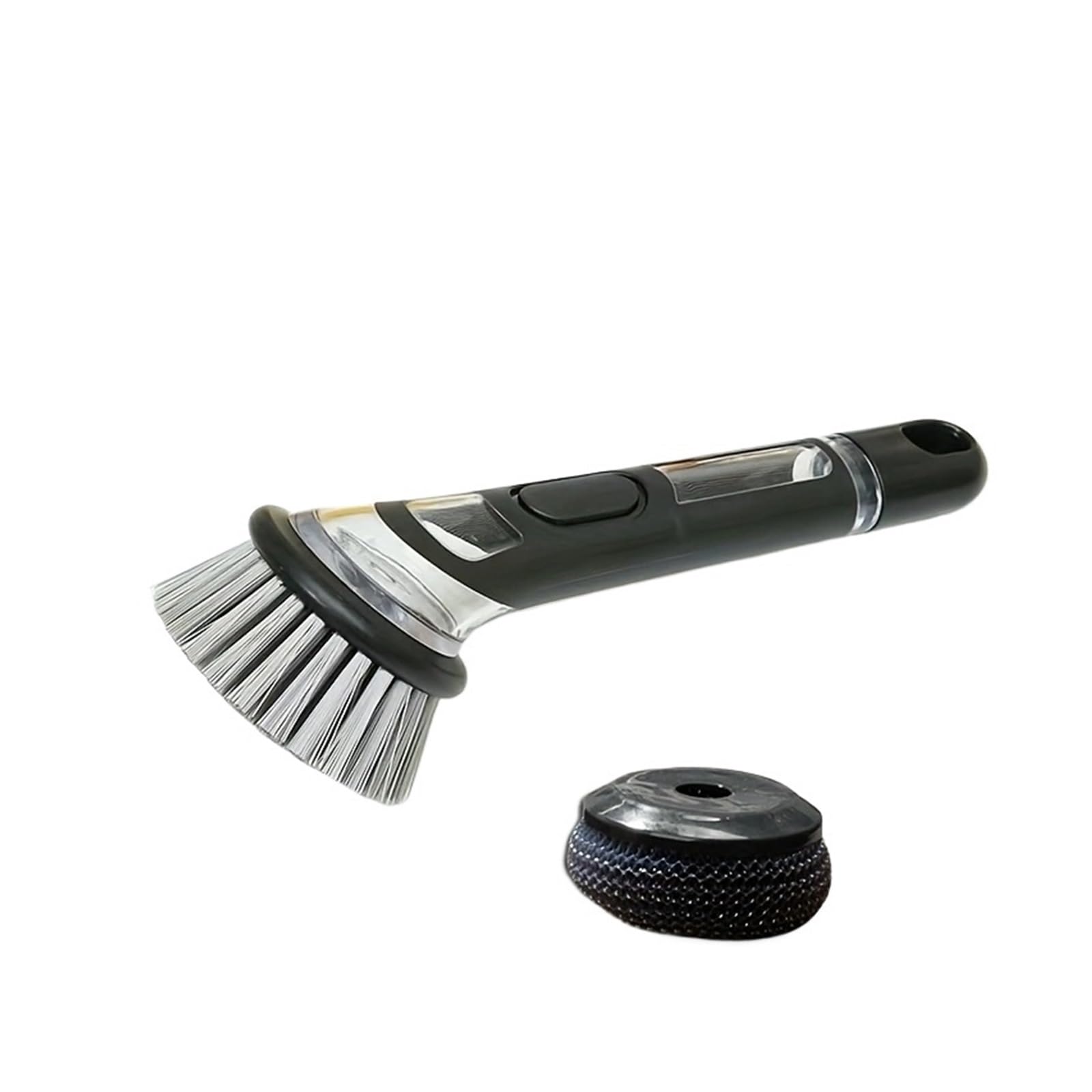 WZPTLKIBAD Long Handle Dish Brush with Soap Dispenser, Replaceable Heads