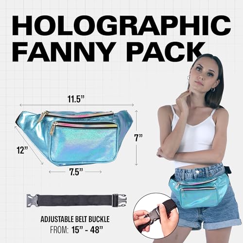 Image of SoJourner Bags Belt Bag One Size Glitter Light Blue