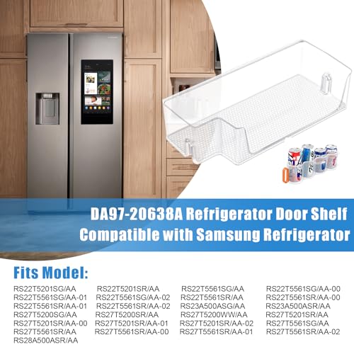 UPGRADED DA97-20638A Refrigerator Door Bin Compatible with Samsung Refrigerator Door Shelf Replacement, Right Door Shelf Parts RS27T5200SR, RS27T5561SR, RS22T5561SR, RS27T5201SR, RS22T5561SG Shelves - Thumbnail 5