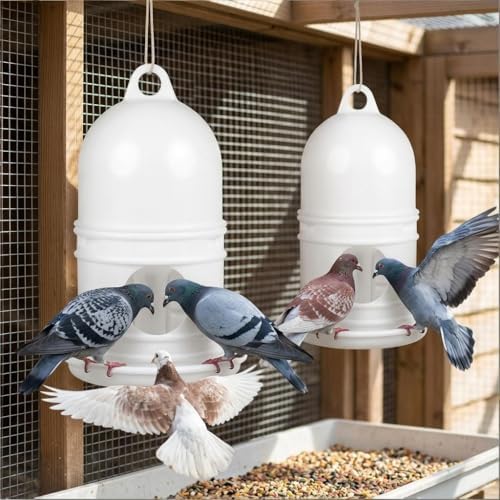 ULTECHNOVO Bird Water Drinker, Pigeon Feeding Plastic Drinker Dispenser — 사진 3