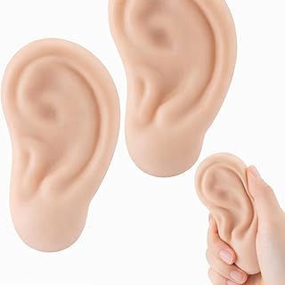 2 Pcs Stress Toy Fake Realistic Funny Ears Stress Relief Prop, Halloween Christmas Party Favor Stuffers Silly Gag Gift Interactive Toy, Ball Gifts for Adults Adhd Anxiety Reliever Party Favors