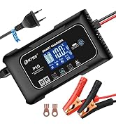 HTRC Ladegerät Autobatterie 12V/15A & 24V/10A - Batterieladegerät für KFZ - Auto, Motorrad, Rasenmäher, Boot | Lithium,