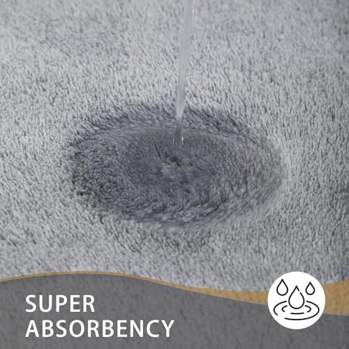 MINIDEAR Bathroom Rugs 36x24 Dark Gray - Thick Memory Foam Bath Mat, Ultra Soft & Plush Fluffy, Non-Slip, Quick Dry, Absorbent Washable Floor Microfiber Mat for Tub, Home Decor Accessories by MINIDEAR - Used condition - Image 4