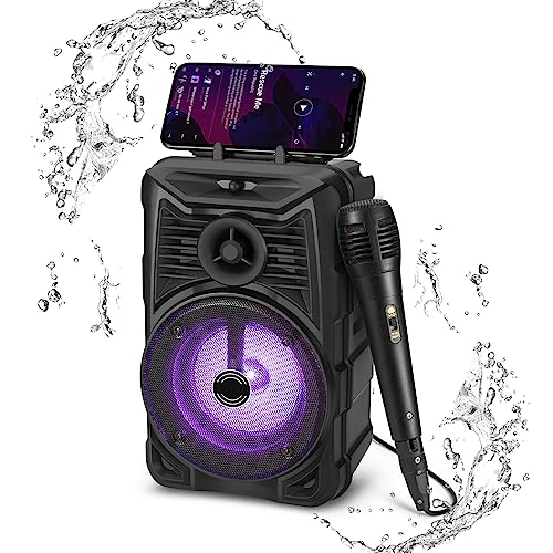 CZRXLLGD Bluetooth Speaker, IPX5 Waterproof Speaker with HD Sound, RGB Multi-Colors Rhythm Lights, Up to 8H Playtime, TWS Pairing, Portable Wireless Speakers for Home, Party, Outdoor, Beach