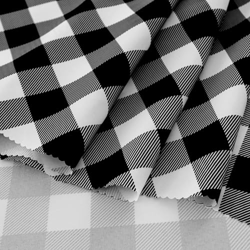 Essifunia Waterproof Plaid Tablecloth Fabric - Round 25 Inch Classic Gingham Checker Table Cloth for Indoor/Outdoor Use - Buffalo Table Cover for Picnics, BBQs, and Parties by Essifunia - Used condition - Image 2