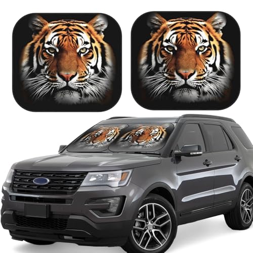 Pare-soleil de voiture pliable tigre taille S fini le volant brûlant sur pare-brise