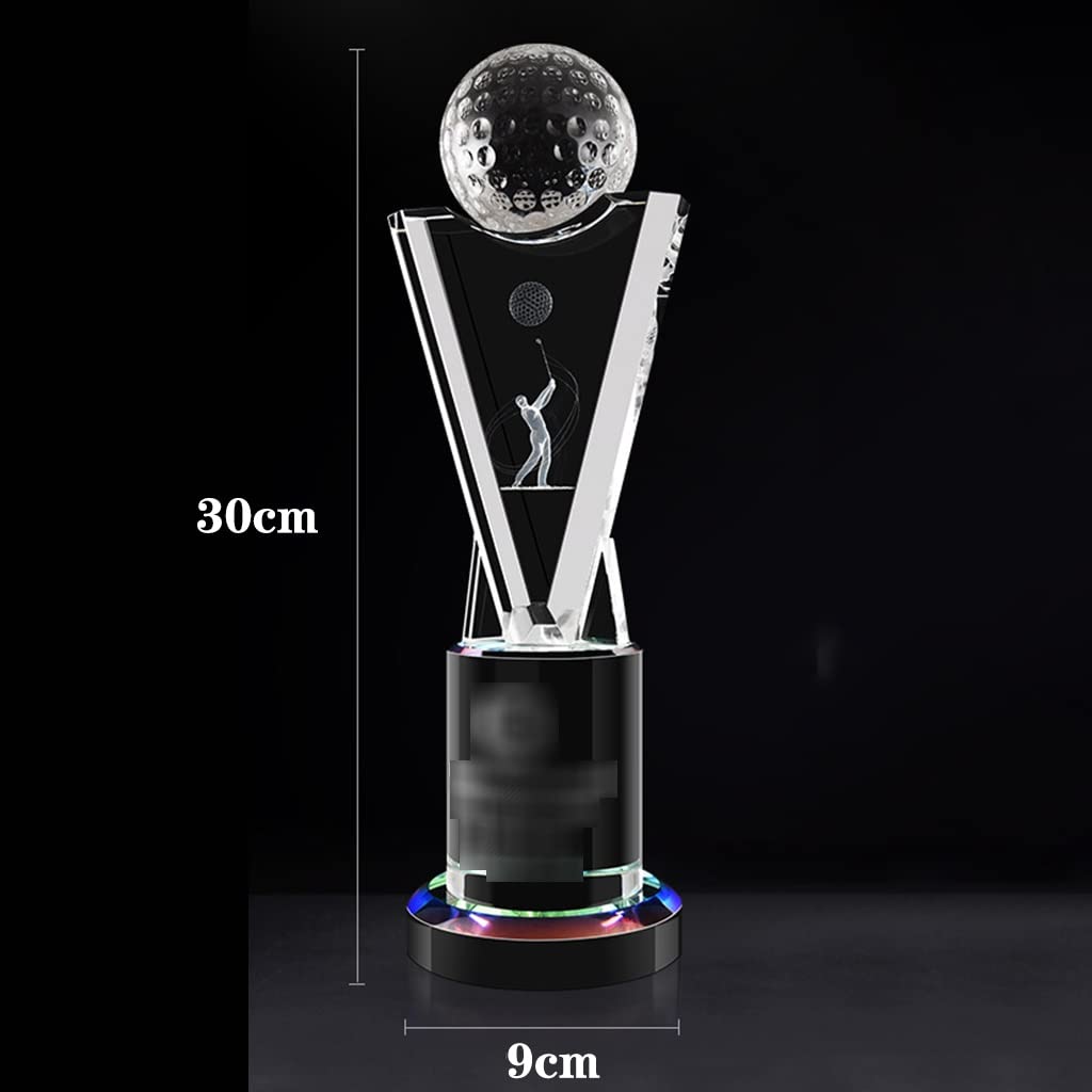 Trofeos, medallas y premios Trofeo del Campeonato De La Liga Internacional De Golf Creativo Trofeo Conmemorativo del Evento De Golf Trofeo De Premios De Golf De Cristal Transparente