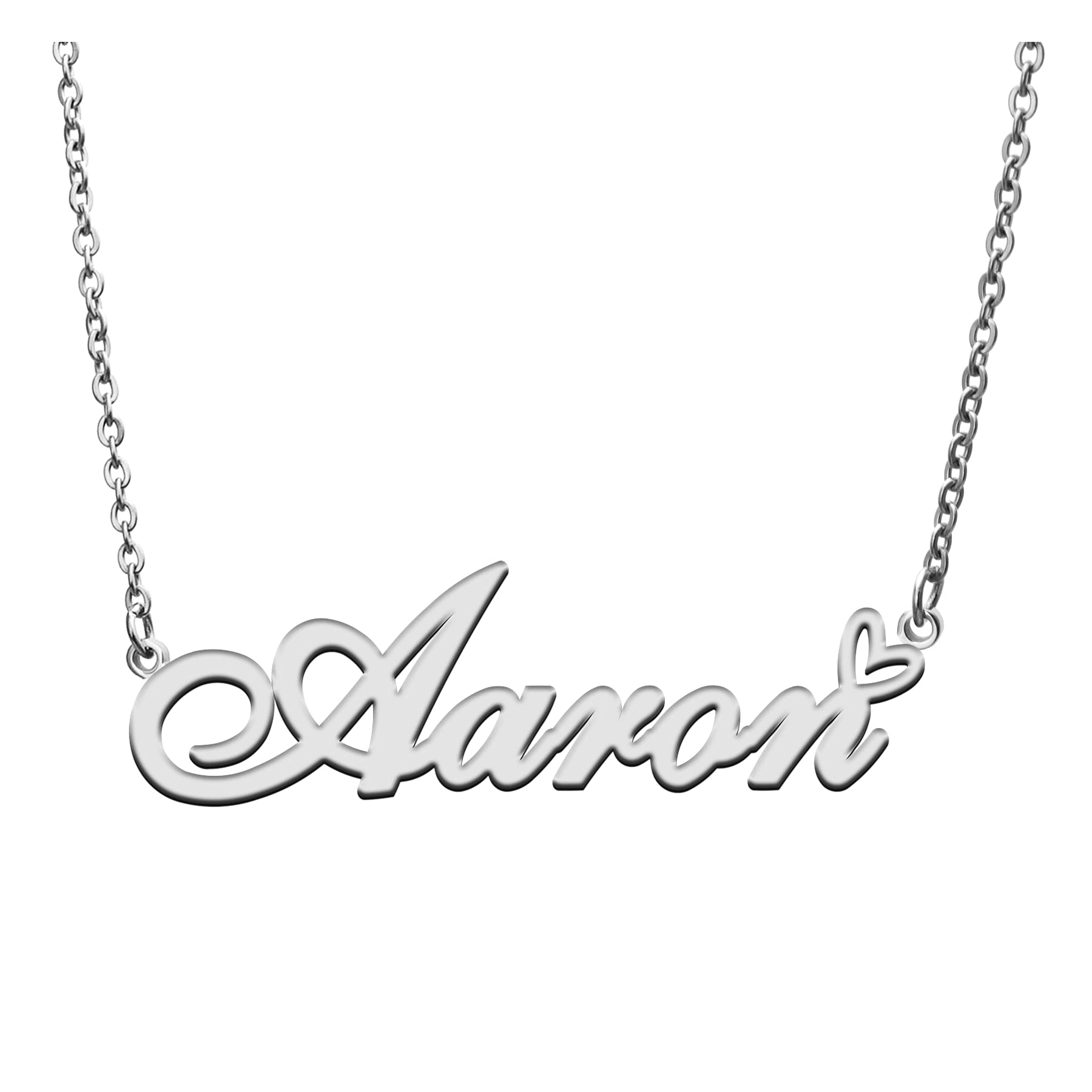 RONKAHCustom Personalized Name Necklace with Heart Customized Name Necklace for Women Personal Fashion Necklace Best Gift for Girl Mother Daughter Friendship Christmas Birthday