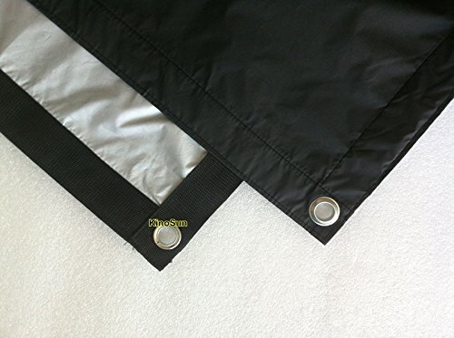 KINOSUN 2.4x2.4m 8'x8' 8x8 Black & Grey Double-face Canvas Cloth Light Black Out Reflect Butterfly & Panel Reflector Fabrics