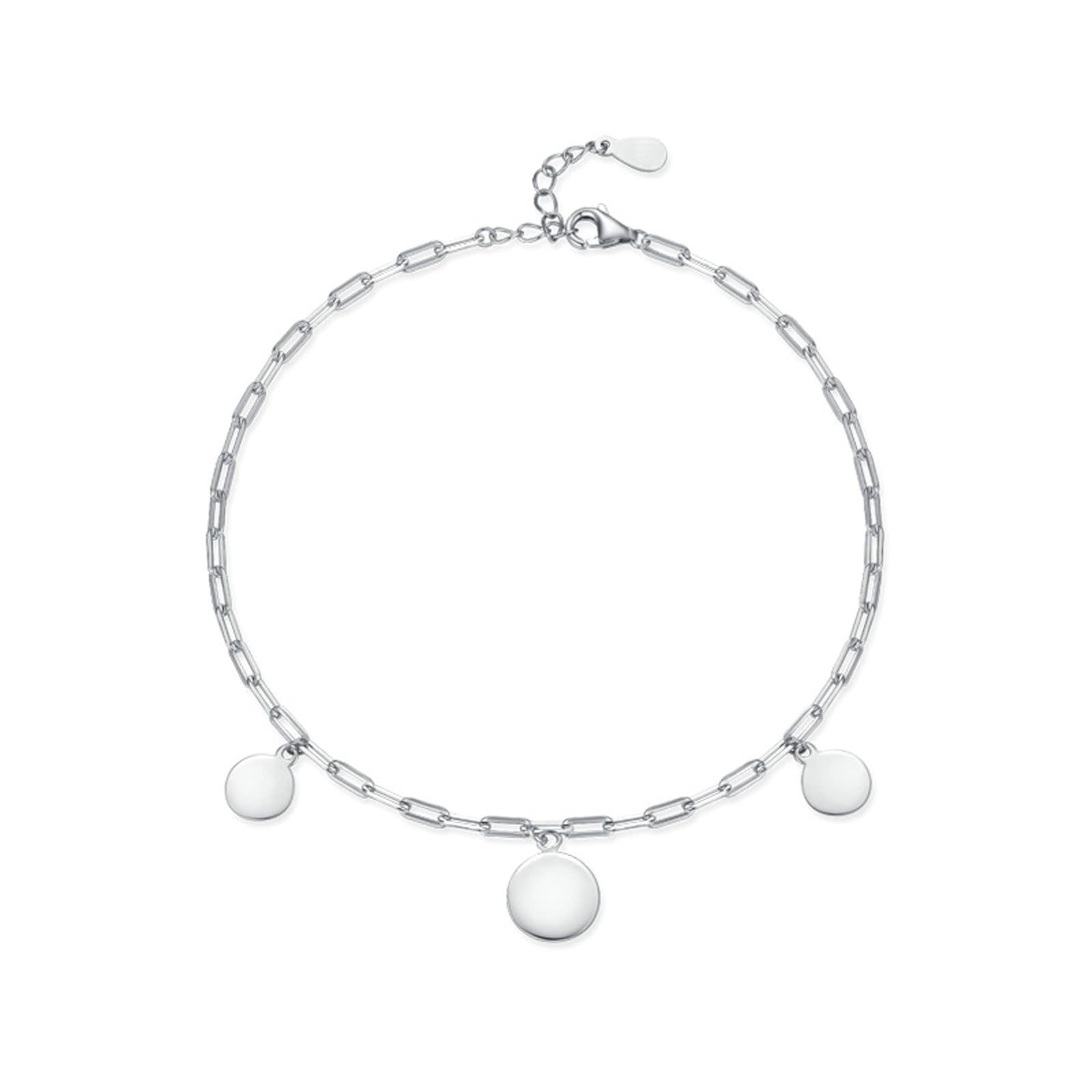 Pulseras para mujer de oro blanco de 9 K/14 K/18 K, pulsera de eslabones para mujer auténtica, Au 375/585/750, oro blanco 375/585/750