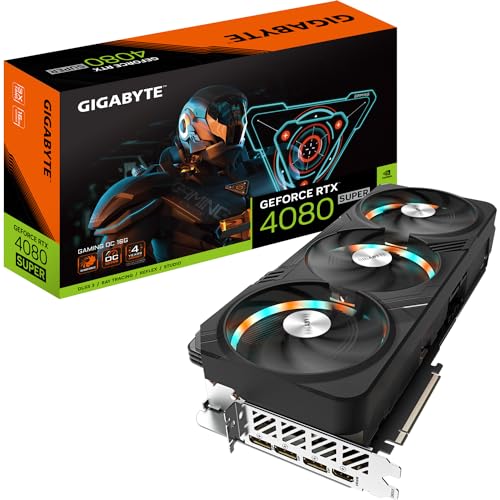 Gigabyte GeForce RTX 4080 SUPER GAMING OC - Scheda grafica 2595 MHz, 16 GB GDDR6X 23000 MHz 256 bit, PCI-E 4.0, 3 DP 1.4, 1 HDMI 2.1a, NVIDIA DLSS 3.5, GV-N408SGAMING OC-16GD