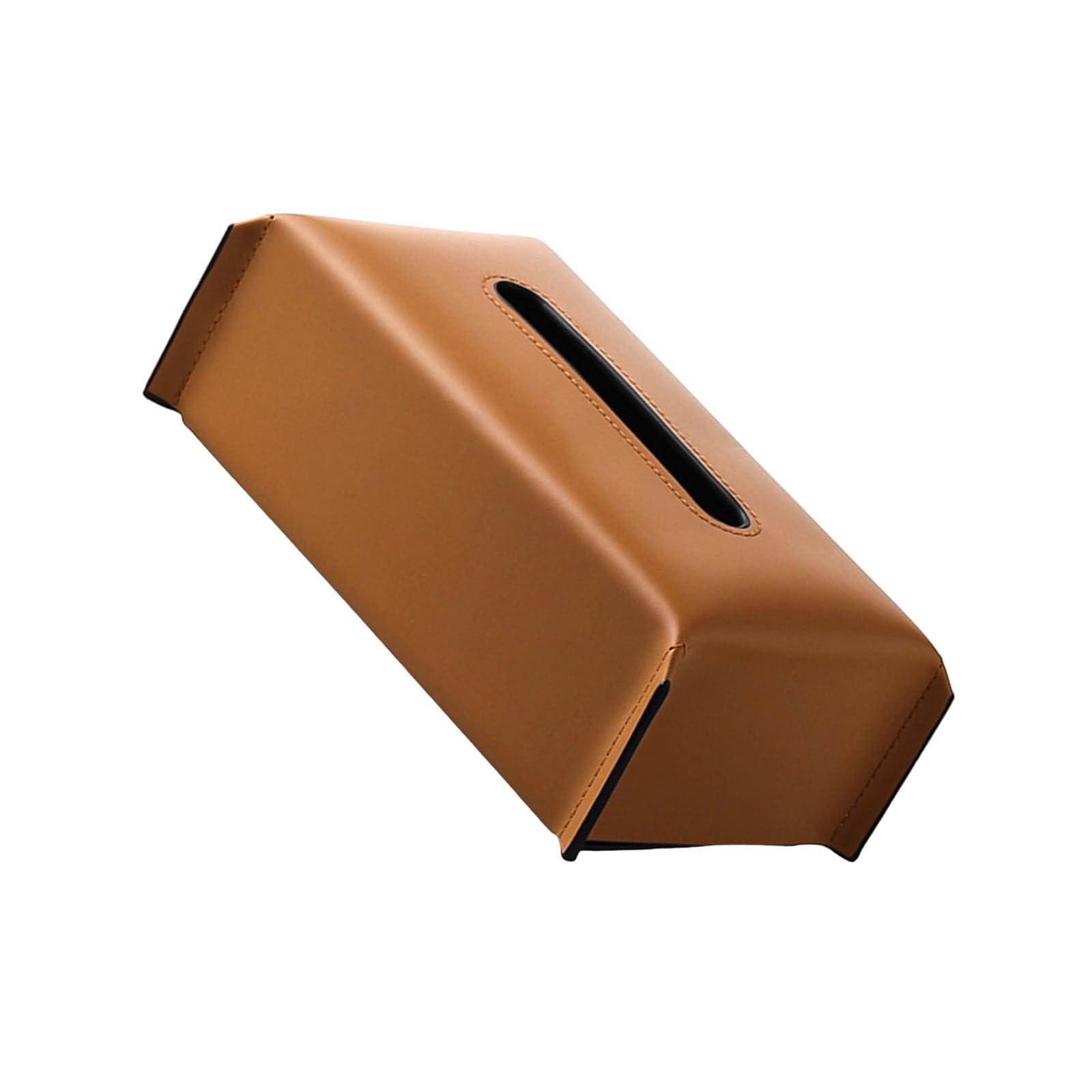 Xjdzineq Tissue Box Tissues Container Fashionable PU Leather Paper Towel Dispenser Rack Rectangular Napkin Holder Desk Tissue Box