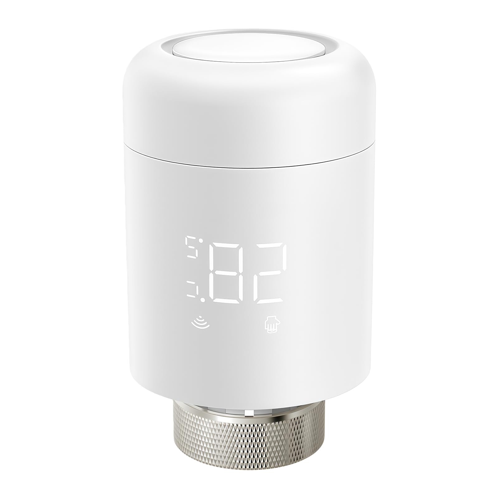 Flintronic Thermostatique Intelligente, Tête Thermostatique Connectée au Wi-FI Via ZigBee, Thermostat de Radiateur Intelligent, Réglez la Température à Distance Via l'Application Mobile (App: Tuya)
