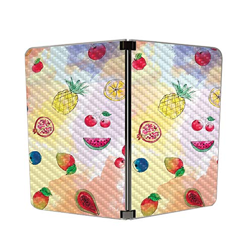 Image of MightySkins Carbon Fiber Skin for Microsoft Surface Duo - Fruit Water | Protective, Durable Textured Carbon Fiber Finish | Easy to Apply, Remove, and Change Styles | Made in The USA