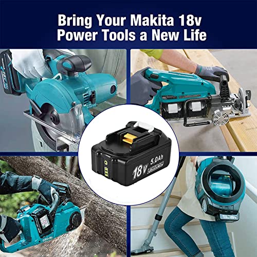 Battool Reserveaccu voor Makita,18 V, 2 stuks, vervanging voor BL1850B 18 V 5,0 Ah Li-Ion BL1850B BL1850 BL1860B BL1860… - Image 8