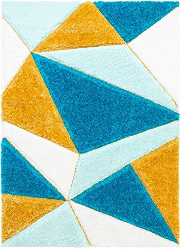 Image of Soft Shaggy Carpet for Living Room 3X5 FEET Fluffy Area Rug Non-Slip Floor Mat for Bedroom, Hall & Home Decor Modern Thick Microfiber Shag Rug (Sky)