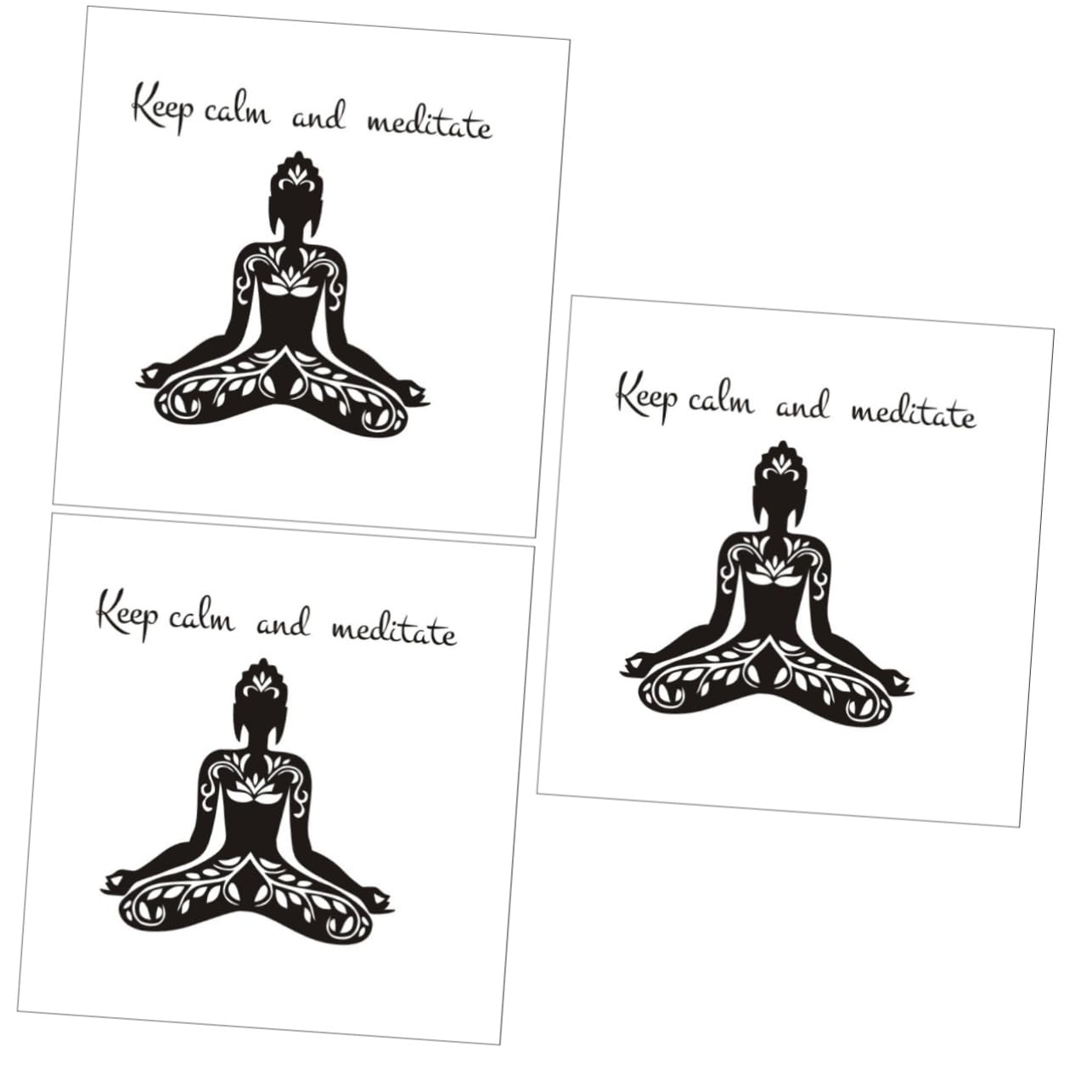 Yoga pegatinas de pared de polivinilo negro para conectar con tu zen
