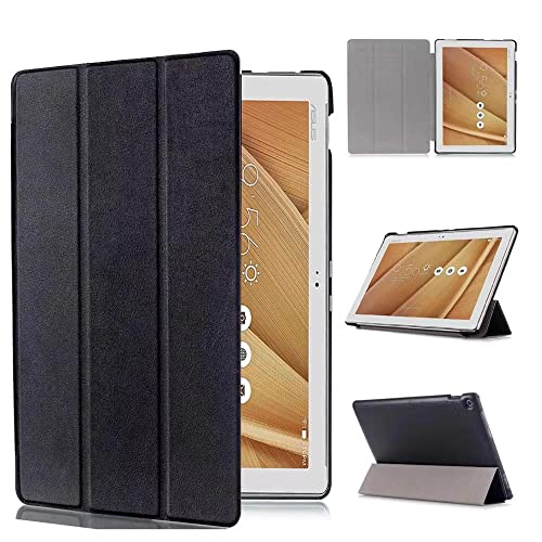 Custodia per Asus ZenPad 10 10.1' Z300C /Z301ML/MFL/zenpad 10 Z Tablet Cover Smart Classics Tri-fold Stand- Business light Luxury Premium Smart PU Leather Cover con Auto Sleep/Wake (nero)