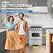 Unique Appliances Classic Retro Gas Range, Freestanding Gas Range with 4 Burners, Convection Oven, and Oven Light, 24