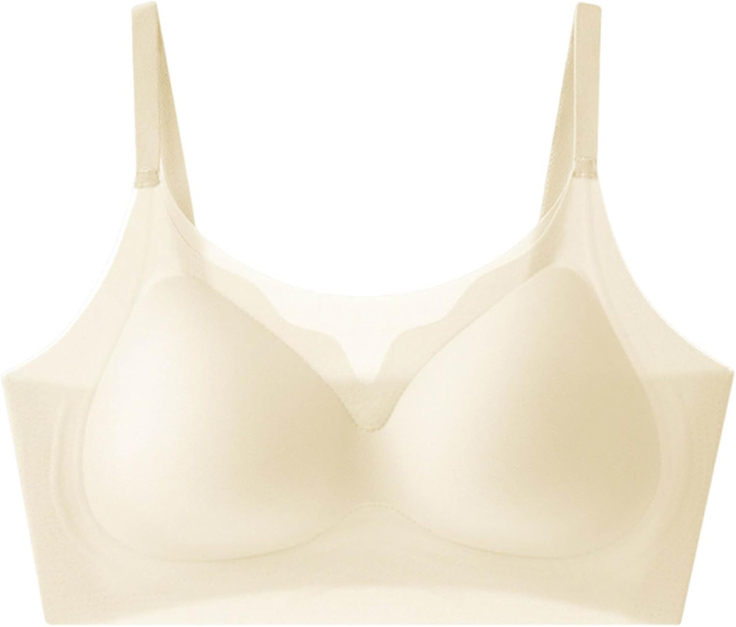 Womens V Bras Jelly Wireless Comfortable Bra Supportive Wirefree Tshirt Bras Seamless Soft Push Up Plunge Bralettes