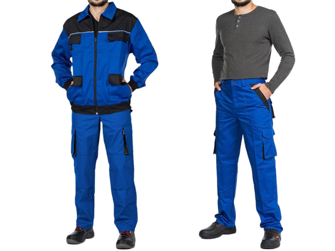 Pantalones de Trabajo para Hombre, Made in EU, Refuerzo y Acolchado en Las Rodillas, Pantalones Cargo
