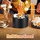 Tischkamin Indoor, Bioethanol Kamin, Tischfeuer für Indoor & Outdoor mit Deko Steinen, Verstellbare Flamme, bis 4H Brenndauer, mit Sicherheitsglas, Balkon Wohnung Deko, Erstellen Romantische Ambiente