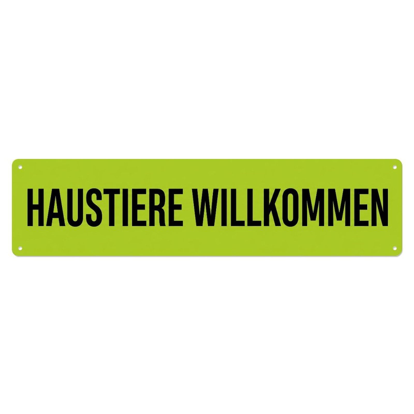 Metal Tin Sign Haustiere Willkommen Friendly Environment