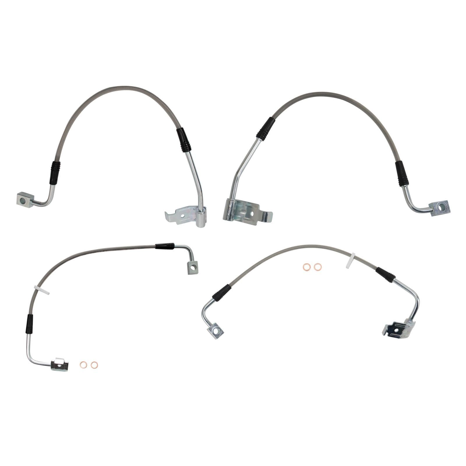 TRQ Performance Front and Rear Brake Hose Set