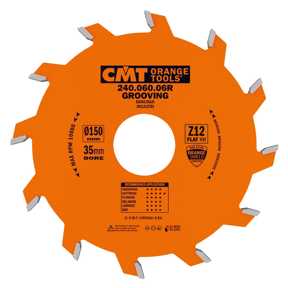 CMT Orange Tools 240.060.06r – tarcza do piły tarczowej do prostych frezarek 150 x 6 x 35 Z 12