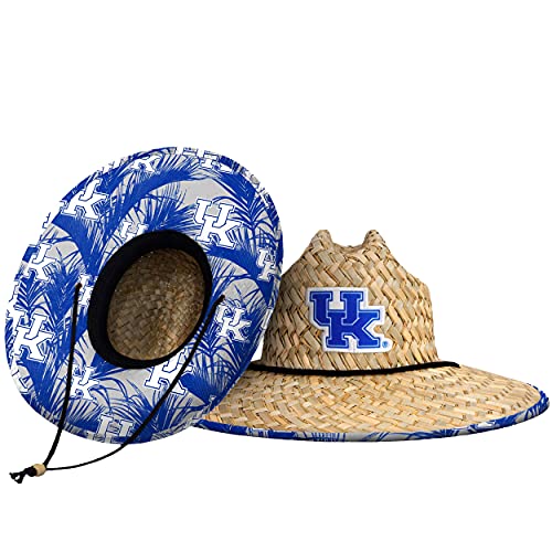 Image of FOCO Men's NCAA College Team Logo Floral Straw Sun Hat