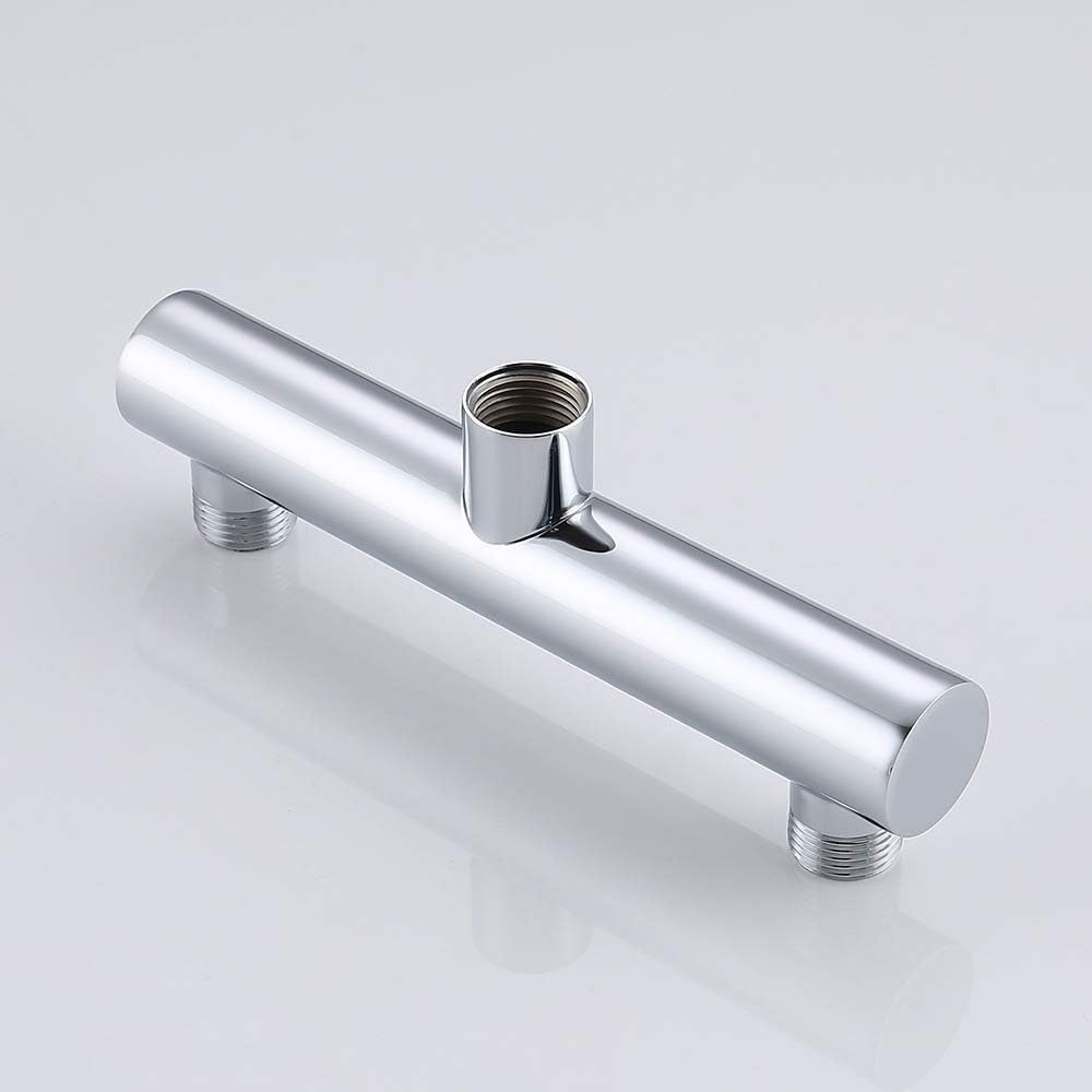 Shower Head Double Outlet Manifold Diverter for Dual Sprayer Shower Arm Chrome
