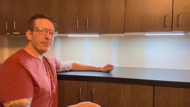 Image of Under Cabinet Lights 14.5 Inch,Under Cabinet Lighting 63LEDS 2500mAh,Motion Sensor Light Indoor Rechargeable Battery Operated,Dimmable Under Counter Lights for Kitchen,Drawers,Wardrobe,Stair Bedroom