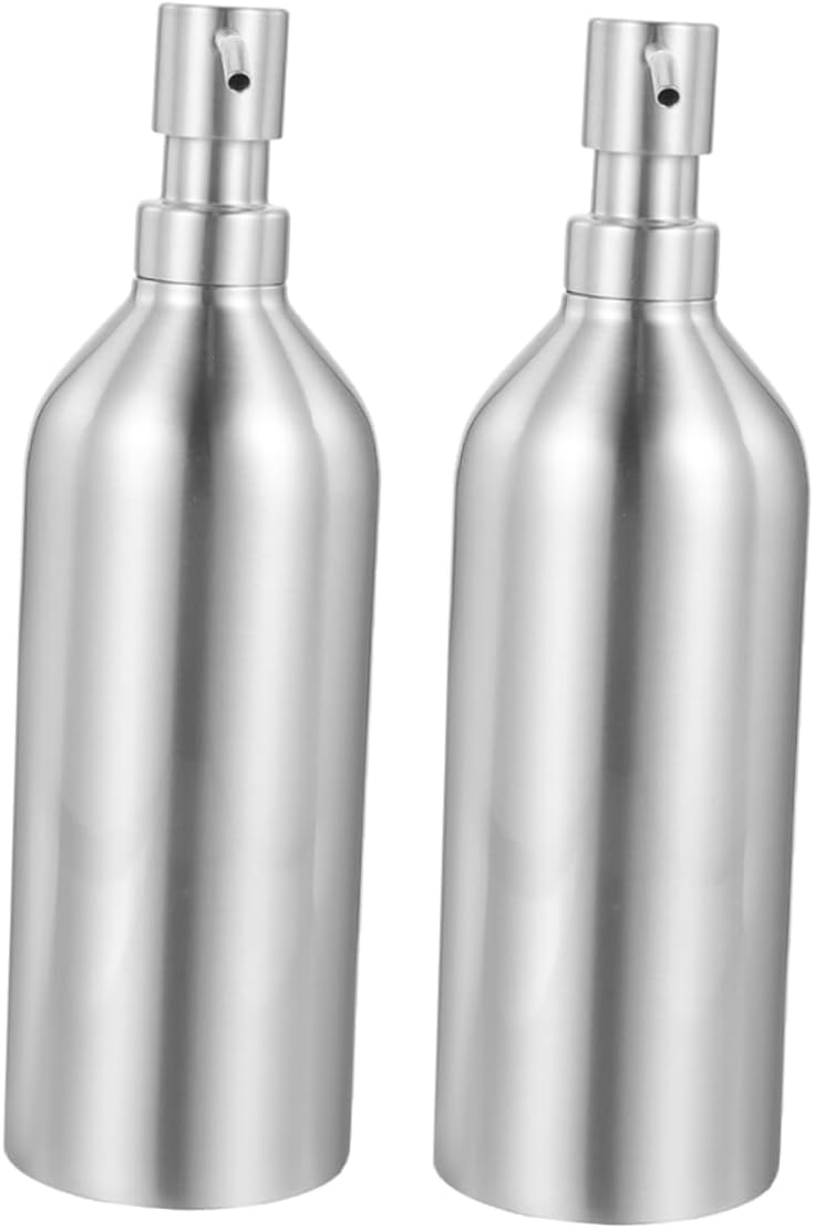 Hand Soap Dispenser Pump Stainless Steel 2pcs Refillable Shampoo Bottle for Bathroom Shower