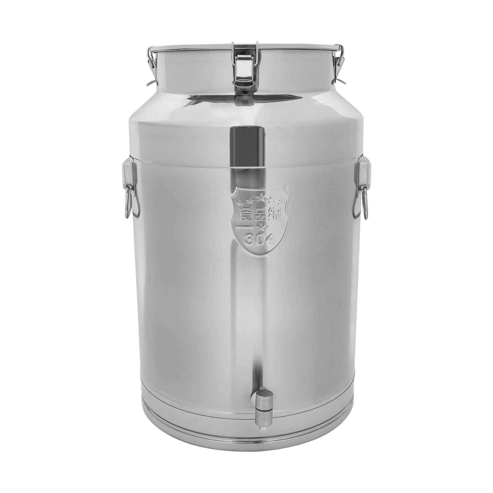 AYCDL Milk Storage Container,10L/2.64 Gallon Stainless Steel 201 Jug Sealed Bucket Liquid Storage Container w Lid for Water,76L|w/Faucet|304