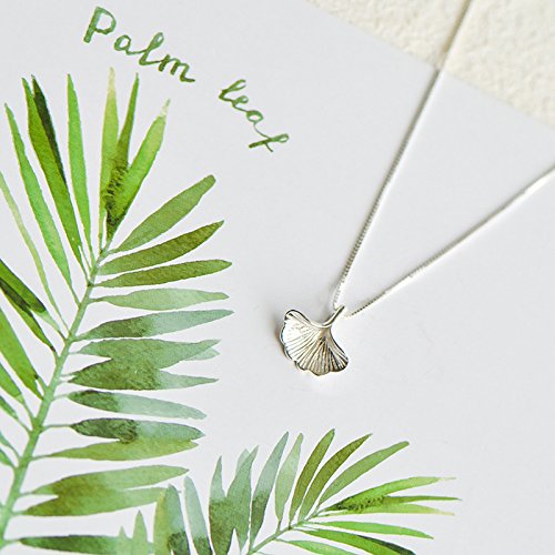 Collier ginkgo en argent sterling, le cadeau idéal