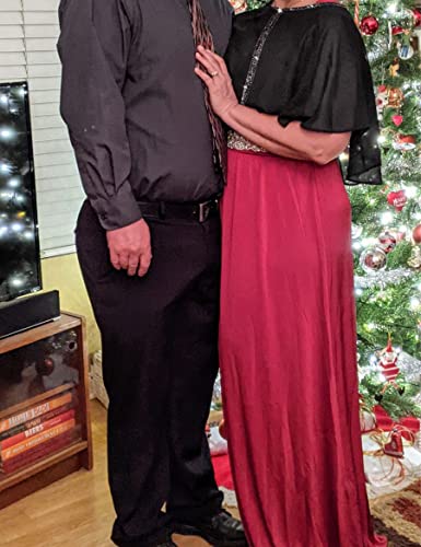 Rheane Soft Chiffon Sequins Shawls and Wraps/Cape for Evening Dress Wedding Formal Occasion2