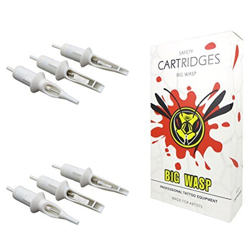 BIGWASP Professional 7RS Disposable Tattoo Needle Cartridge #12 Standard 7 Round Shader (1207RS) 20Pcs