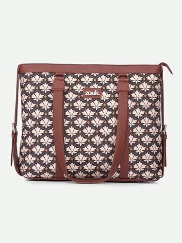 Image of ZOUK Office Bag | Stylish Bags for Office Use | Laptop Bag 15.6 inch | Stylish Tote for Office Use | Purse for Women | Vegan Leather Handbag | Daily & Travel Use