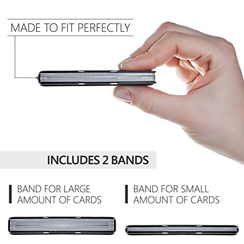 ROCO Minimalist Aluminum Slim Wallet RFID Blocking Money, Black, Size Standard - Image 6