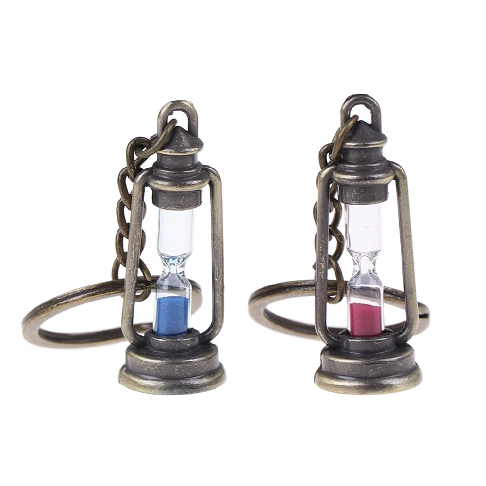 ARFUKA Keyring Metal Lantern Pendant Couple Keychain Set Keyring Car Key Chain Key Holder Gift Exchange Ideas for Her and Him
