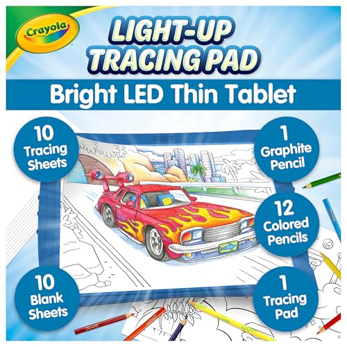 Product Image of the Crayola Light Up Tracing Pad - Blue, Drawing & Tracing Projector for Kids,...