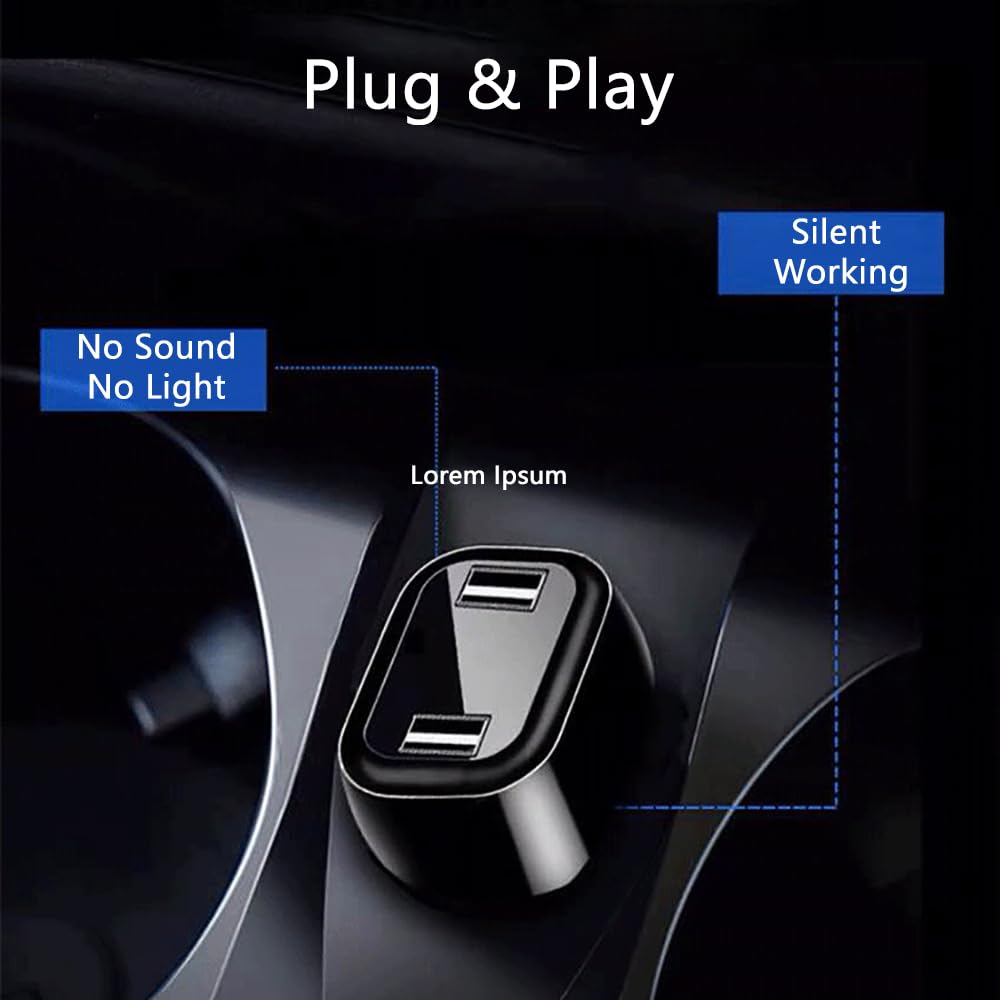Baceyong 1 x Localizador GPS portátil en tiempo real para vehículos, cargador de coche con doble salida USB con localización GPS, dispositivo de rastreo GPS 2G