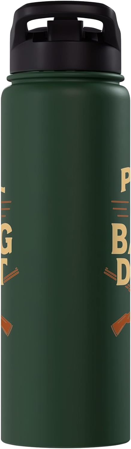Shotgun Skeet Trap Clay Pigeon Shooting Vintage Pull Bang Stainless Steel Insulated Water Bottle