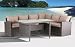 Produktbild Mandalika Garden Hohe Dining Poly Rattan Lounge inkl. Kissen Milos braun auch spiegelverkehrt nutzbar aus dem Hause